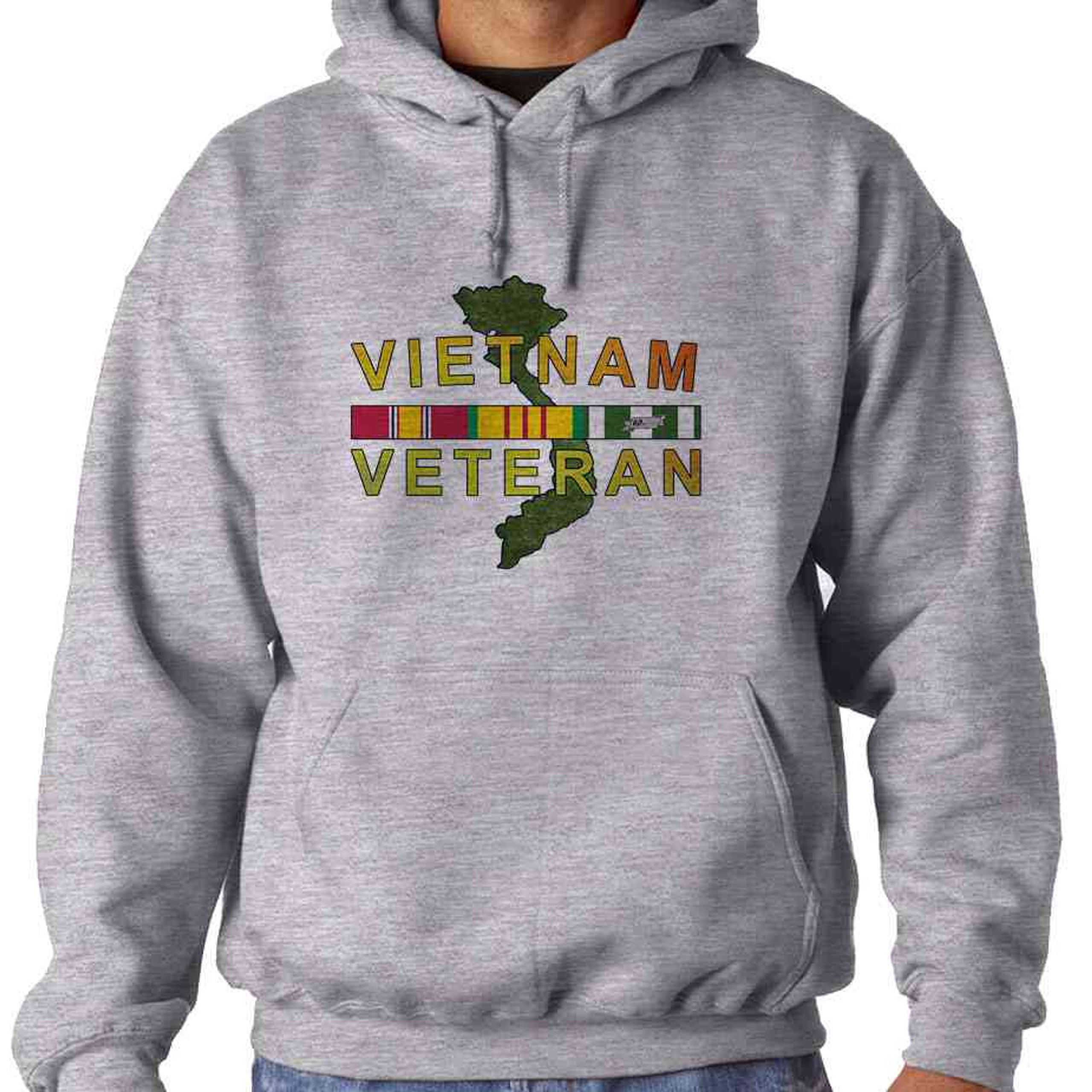 Vietnam Veteran Map Hooded Sweatshirt / Vetfriends.com