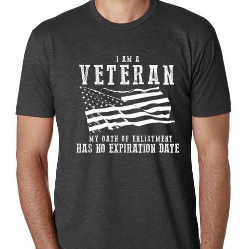 i am a veteran special edition tshirt in gray