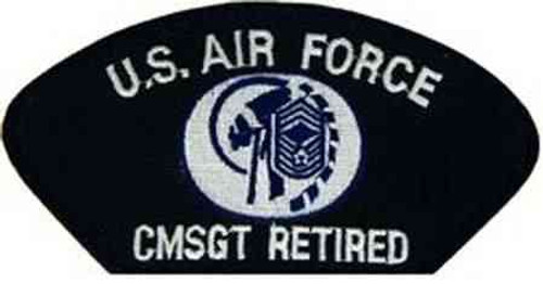 u s air force e9 cmsgt retired patch