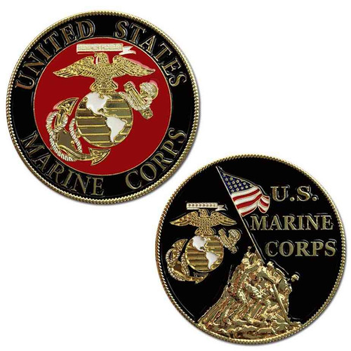 marine corps challenge coin iwo jima and emblem s