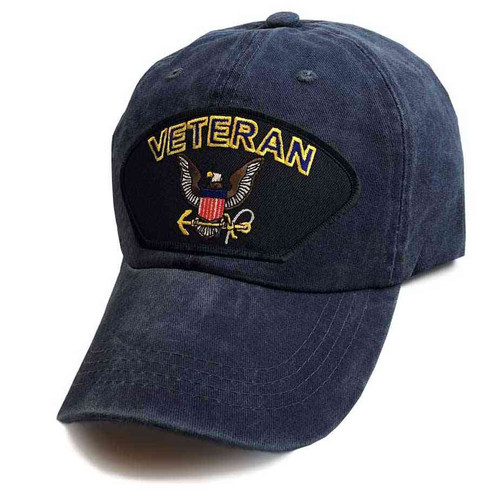 officially licensed u s navy veteran eagle and anchor special edition vintage blue hat