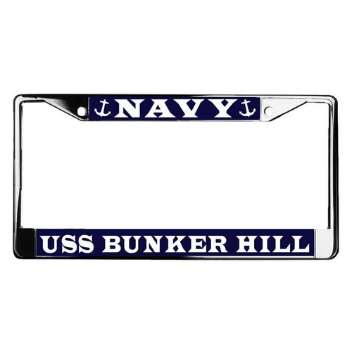 uss bunker hill license plate frame