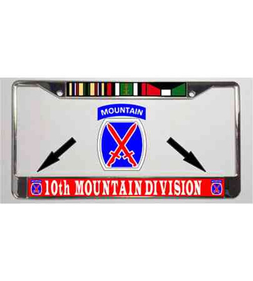 army 10th mountain division army license plate frame