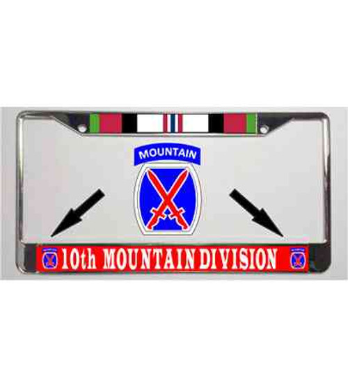 army 10th mountain division afghanistan ribbon license plate frame