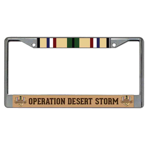 desert storm campaign ribbon license plate frame