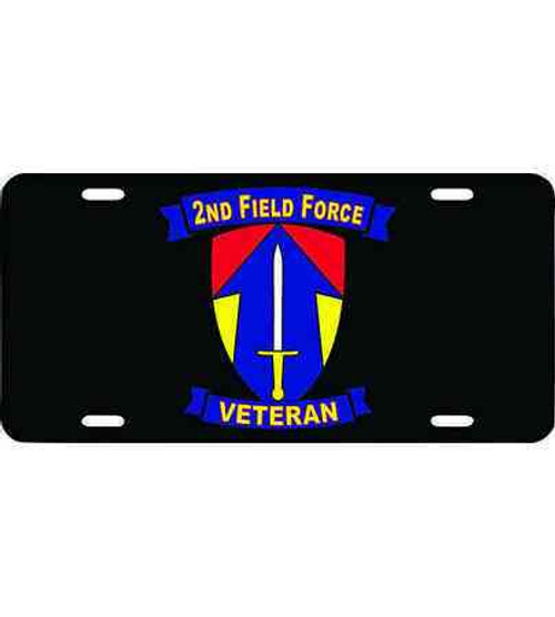 army 2nd field force veteran license plate