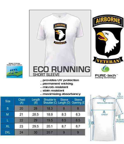 101st airborne veteran eco running shirt