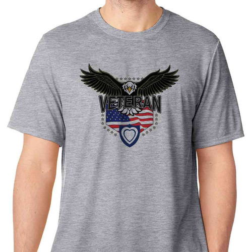 xxiv 24th corps w eagle basic grey tshirt