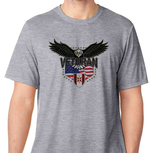 44th medical brigade w eagle basic grey t shirt
