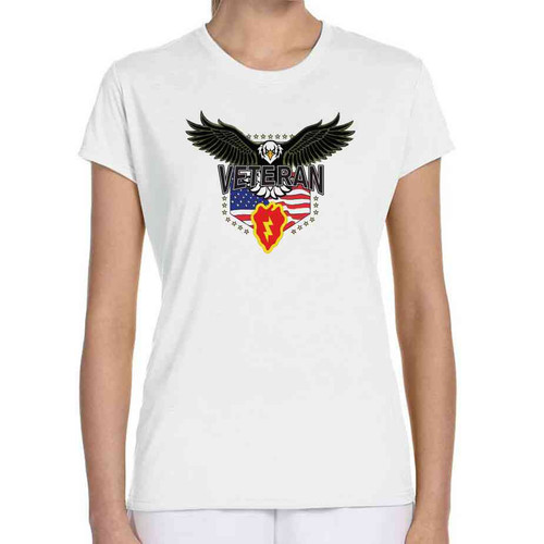 25th infantry division w eagle ladies white tshirt