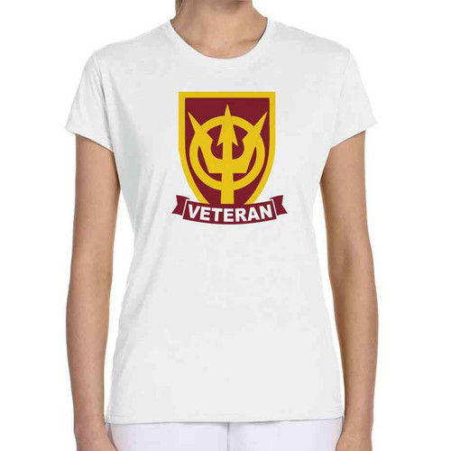 4th transportation command veteran ladies white tshirt