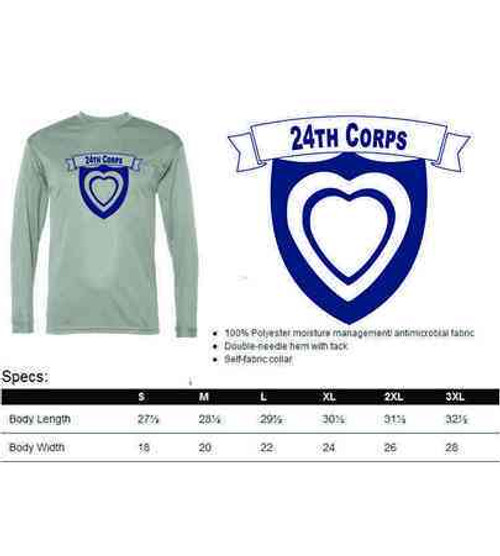 army xxiv 24th corps performance long sleeve shirt
