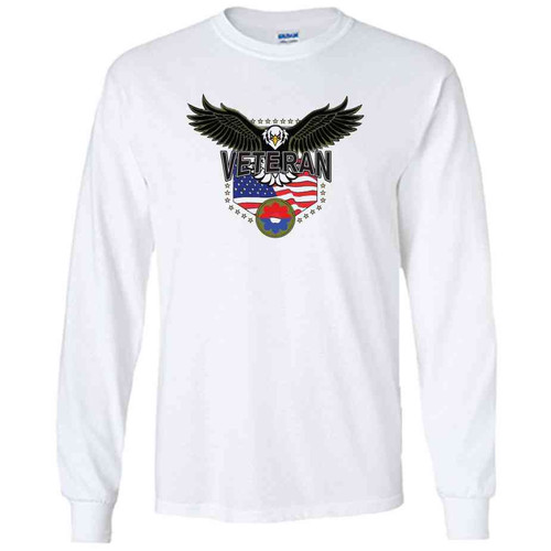 9th infantry division w eagle white long sleeve shirt