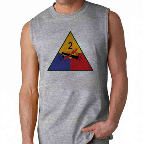 army 2nd armored division sleeveless shirt
