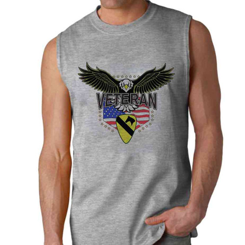 1st cavalry division w eagle sleeveless shirt