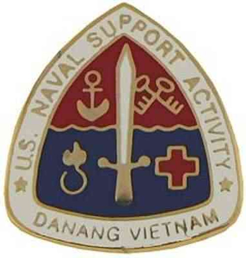 navy danang hat lapel pin