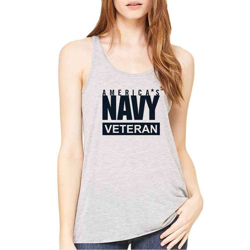 officially licensed u s navy veteran ladies gray tank top
