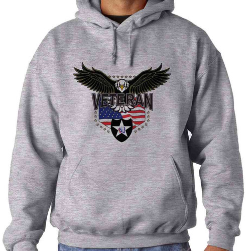 2nd infantry division w eagle hooded sweatshirt