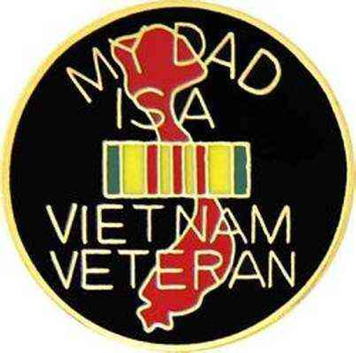 vietnam vet my dad hat lapel pin