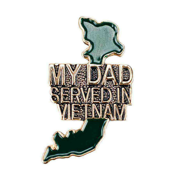 vietnam my dad hat lapel pin