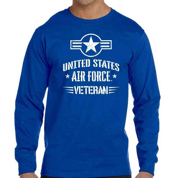 officially licensed us air force veteran long sleeve shirt usaf roundel