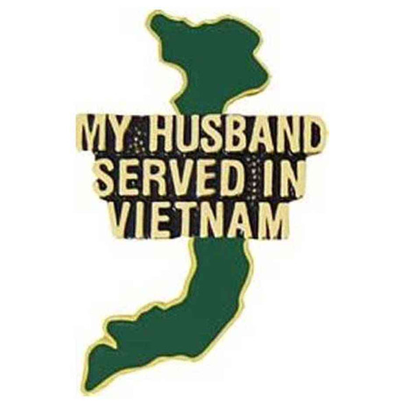 vietnam my husband hat lapel pin