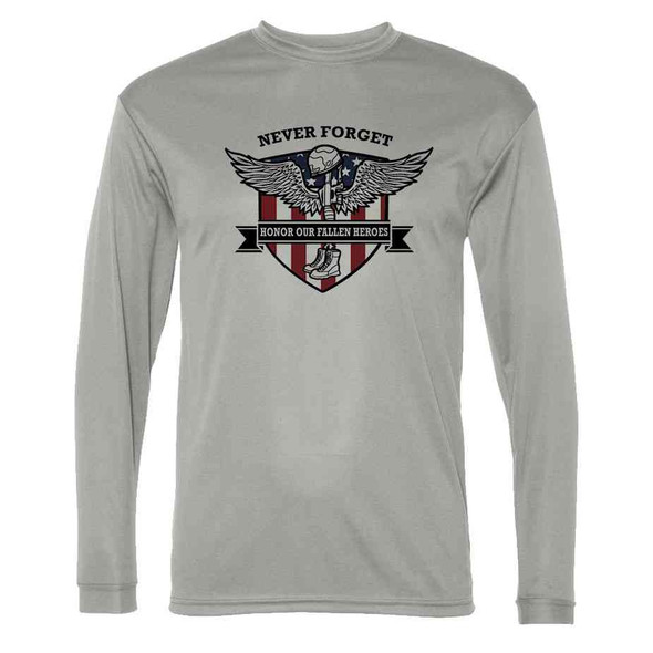 never forget memorial day grey long sleeve shirt