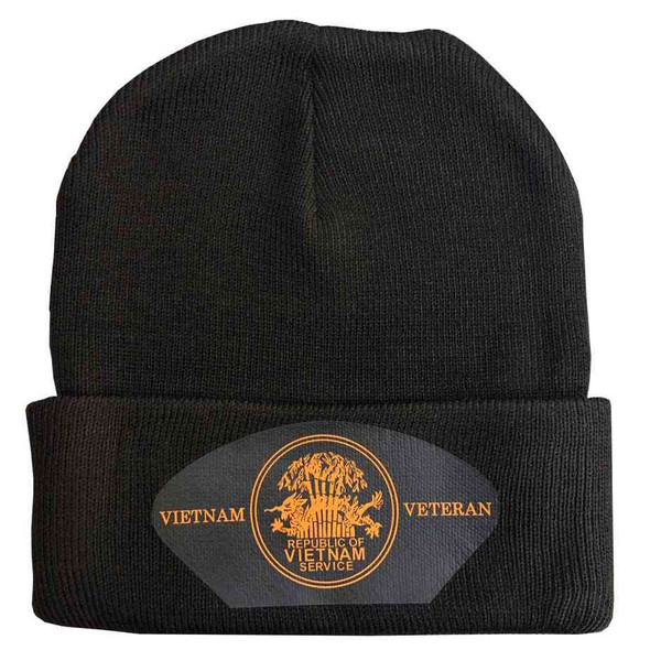 Vietnam Veteran Service Medal - Custom Edition Vinyl Graphic Knit Winter Hat Vietnam Veteran Service Medal - Custom Edition Vinyl Graphic Knit Winter Hat