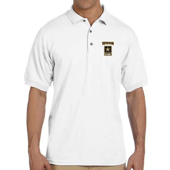 Officially Licensed US Army Veteran Polo Shirt with Embroidery