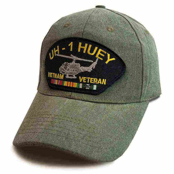 vietnam veteran ribbon uh1 huey classic edition vintage o d hat