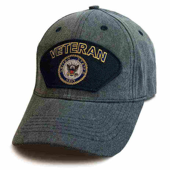 officially licensed u s navy veteran gold emblem special edition vintage hat