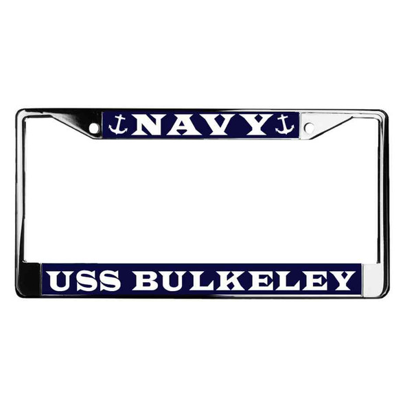 uss bulkeley license plate frame