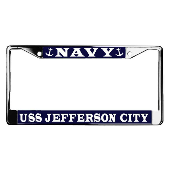 uss jefferson city license plate frame