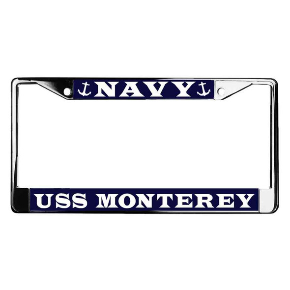uss monterey license plate frame
