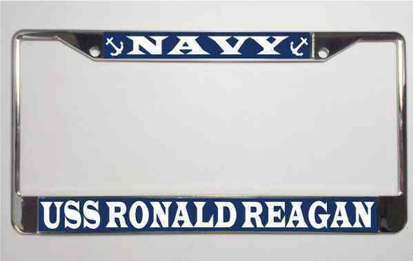 uss ronald reagan license plate frame