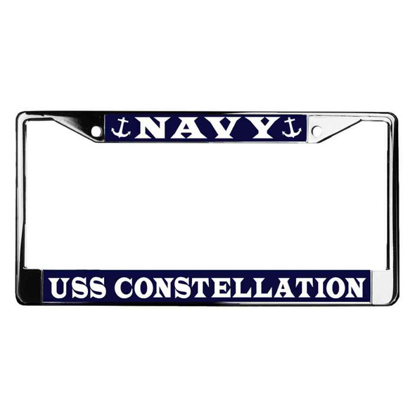uss constellation license plate frame