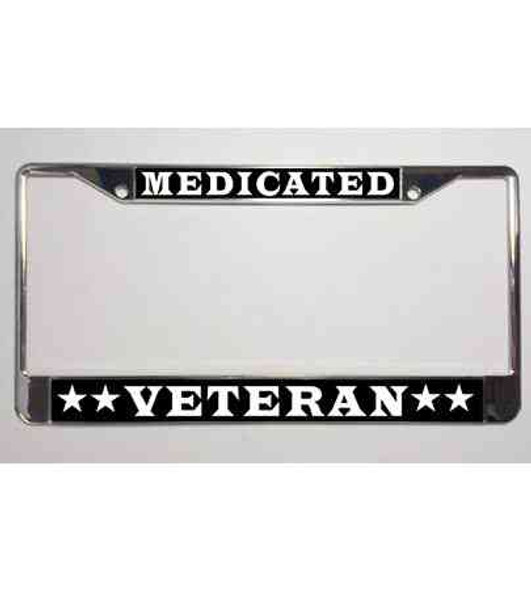 medicated veteran license plate frame