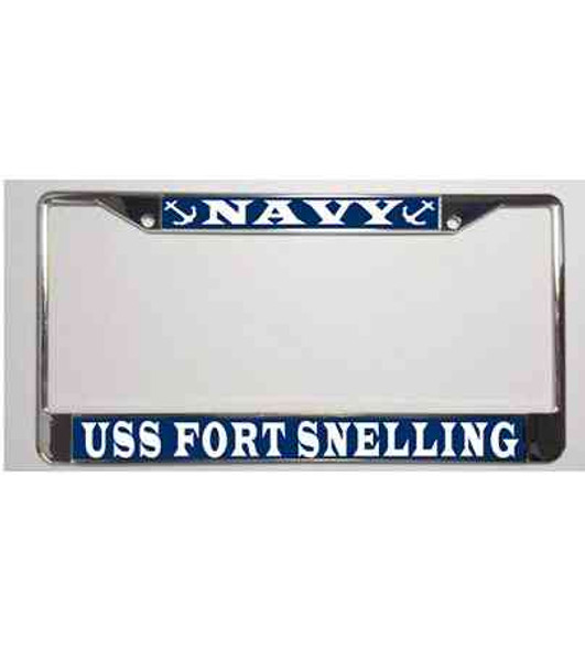 uss fort snelling license plate frame