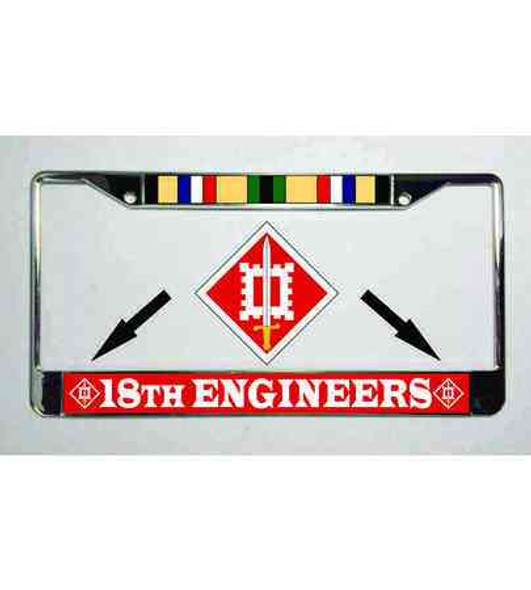 army 18th engineers desert storm ribbon license plate frame