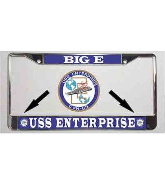 navy uss enterprise big e license plate frame