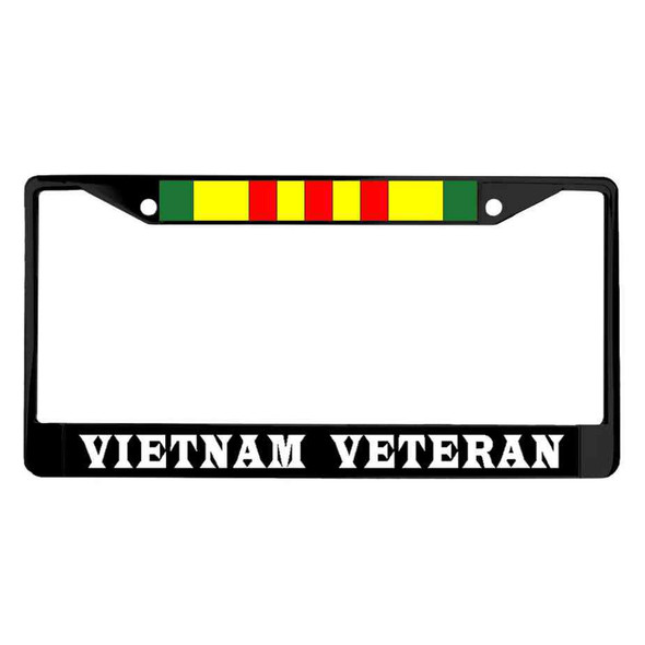 vietnam veteran ribbon powder coated license plate frame