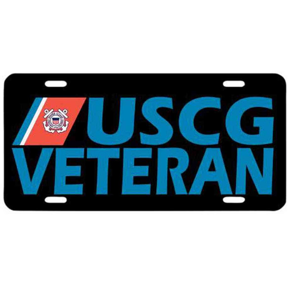 us coast guard veteran decorative license plate