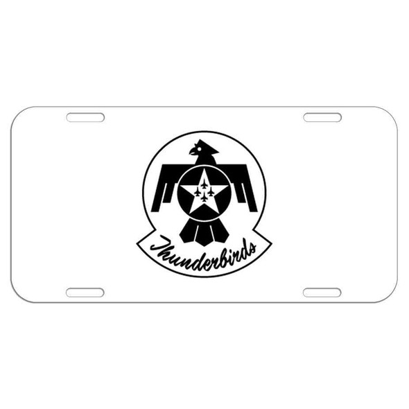 officially licensed u s air force thunderbirds black and white logo license plate