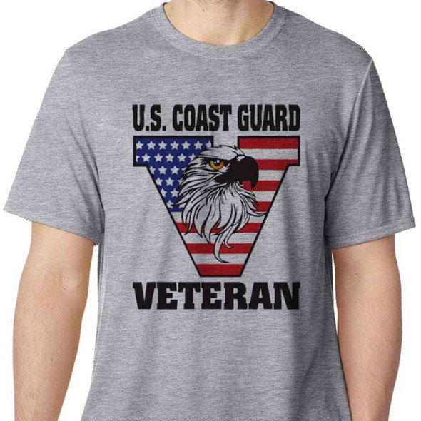 u s coast guard veteran eagle special edition grey t shirt