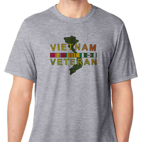vietnam veteran map tshirt