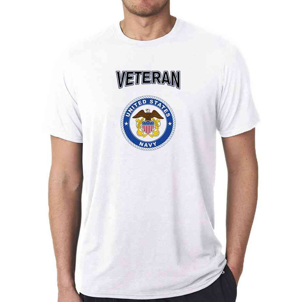 officially licensed u s navy emblem anchor veteran white tshirt