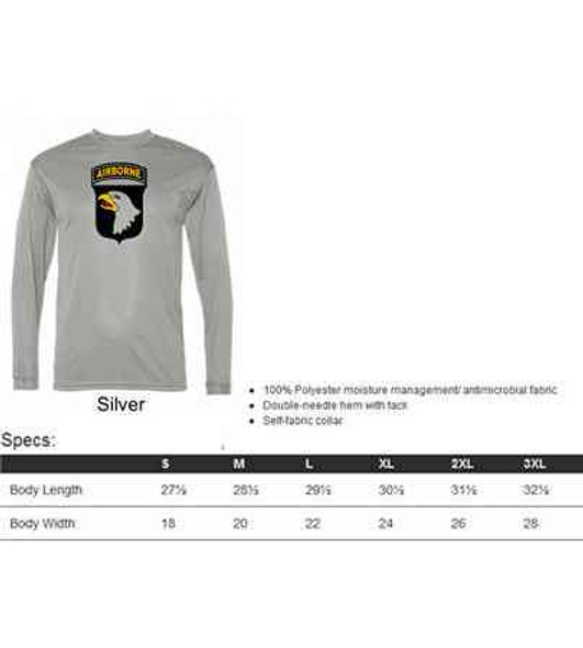 army 101st airborne division performance long sleeve shirt