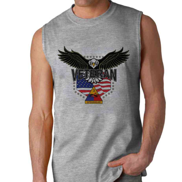 3rd armored division w eagle sleeveless shirt