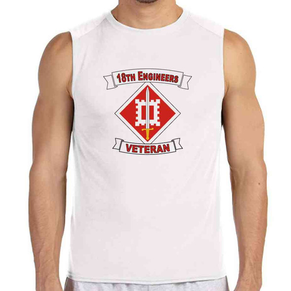 18th engineer brigade veteran white sleeveless shirt