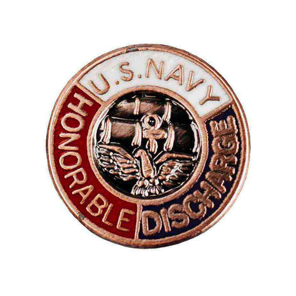 navy honorable discharge lapel pin